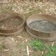 2 old wooden sieve