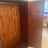 Bauhaus Wardrobe in Palisander Optic, Steel Tube and Chrome, Germany, 1930s