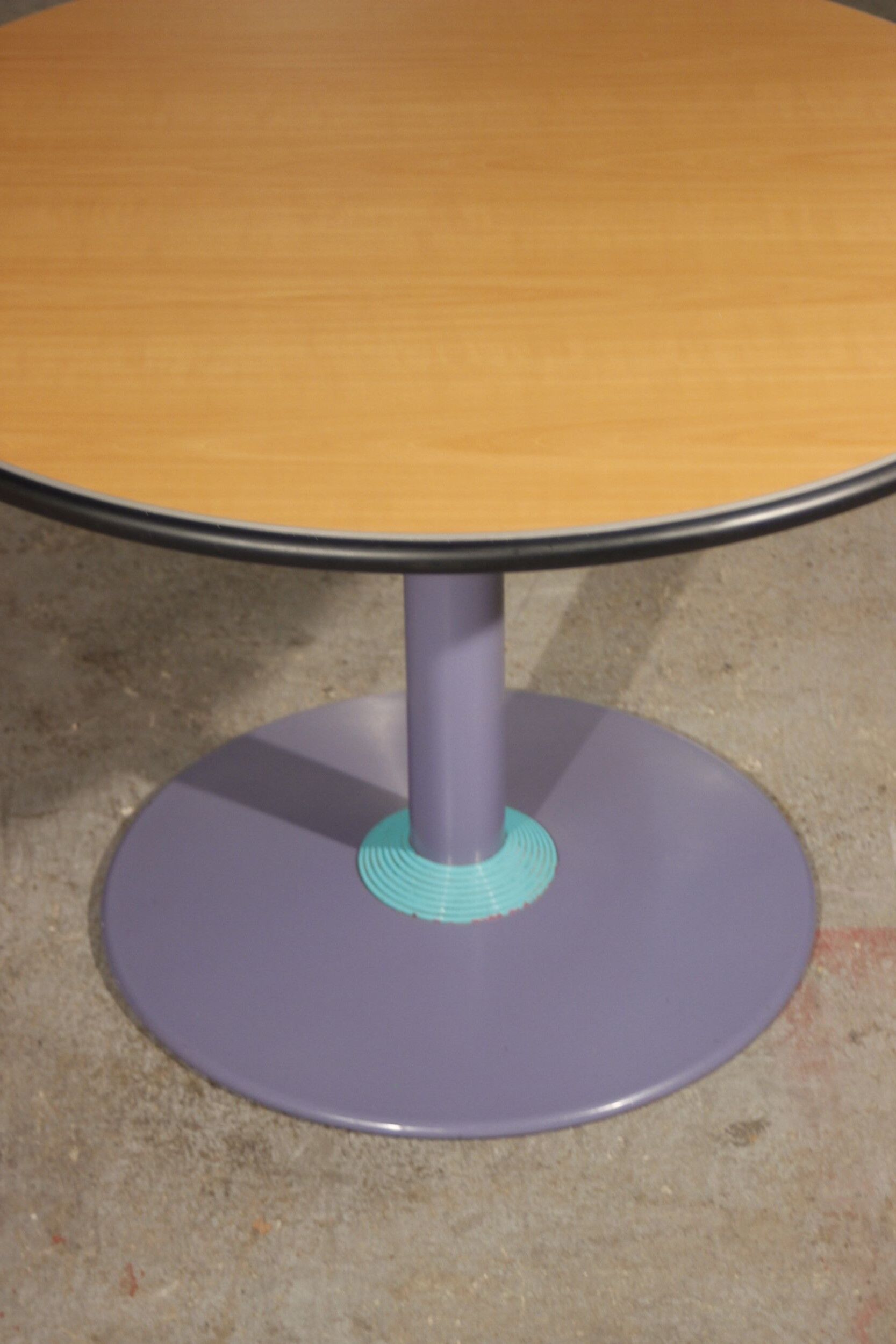 Memphis Style Dining Table in Steel and Melamine, 1980s