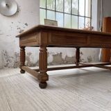Solid walnut farmhouse castle table 1900 XXL