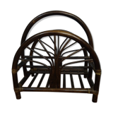 Porte revue rotin vintage