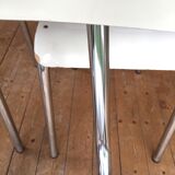 3 chrome wooden chairs