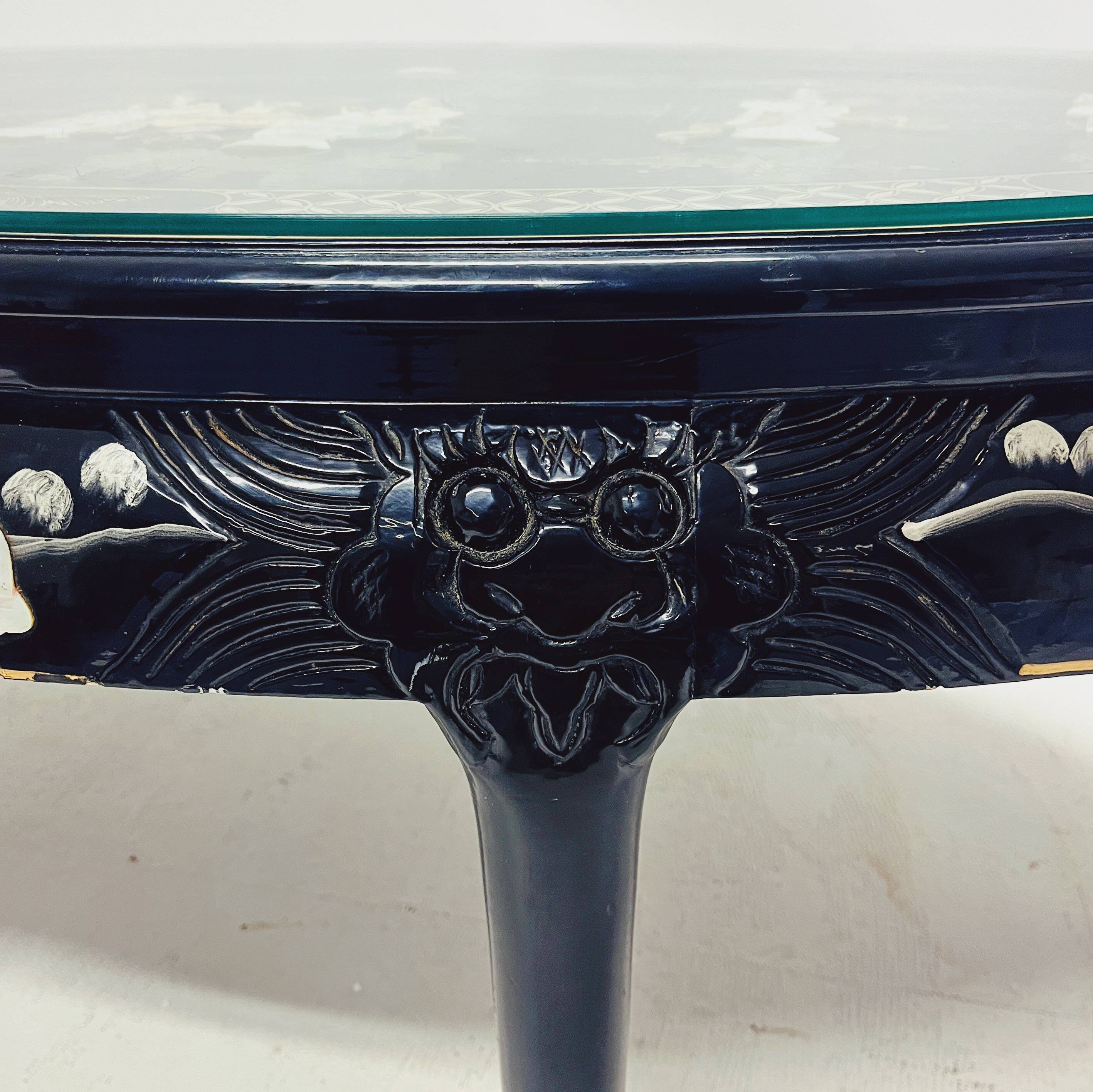 Chinese Coffee Table with 6 Matching Stools