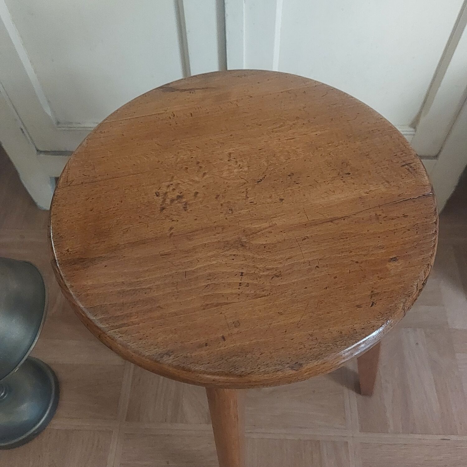 Natural wooden stool around year 60-70