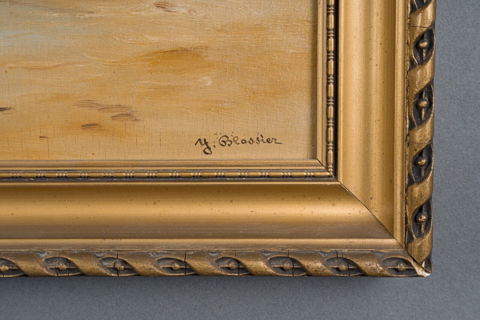 Oil on panel yvonne blossier seaside goemon xxe collector
