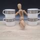 Set of 4 Murielle Boch coffee cups 1960