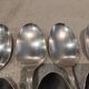 11 silver-plated soup spoons by Christofle Villeroy & Boch, striped