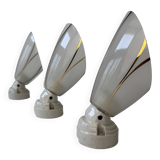 Lot 3 anciennes appliques inclinees 1950 vintage