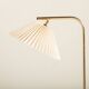 Danish brass floor lamp with Le Klint shade, 1970s