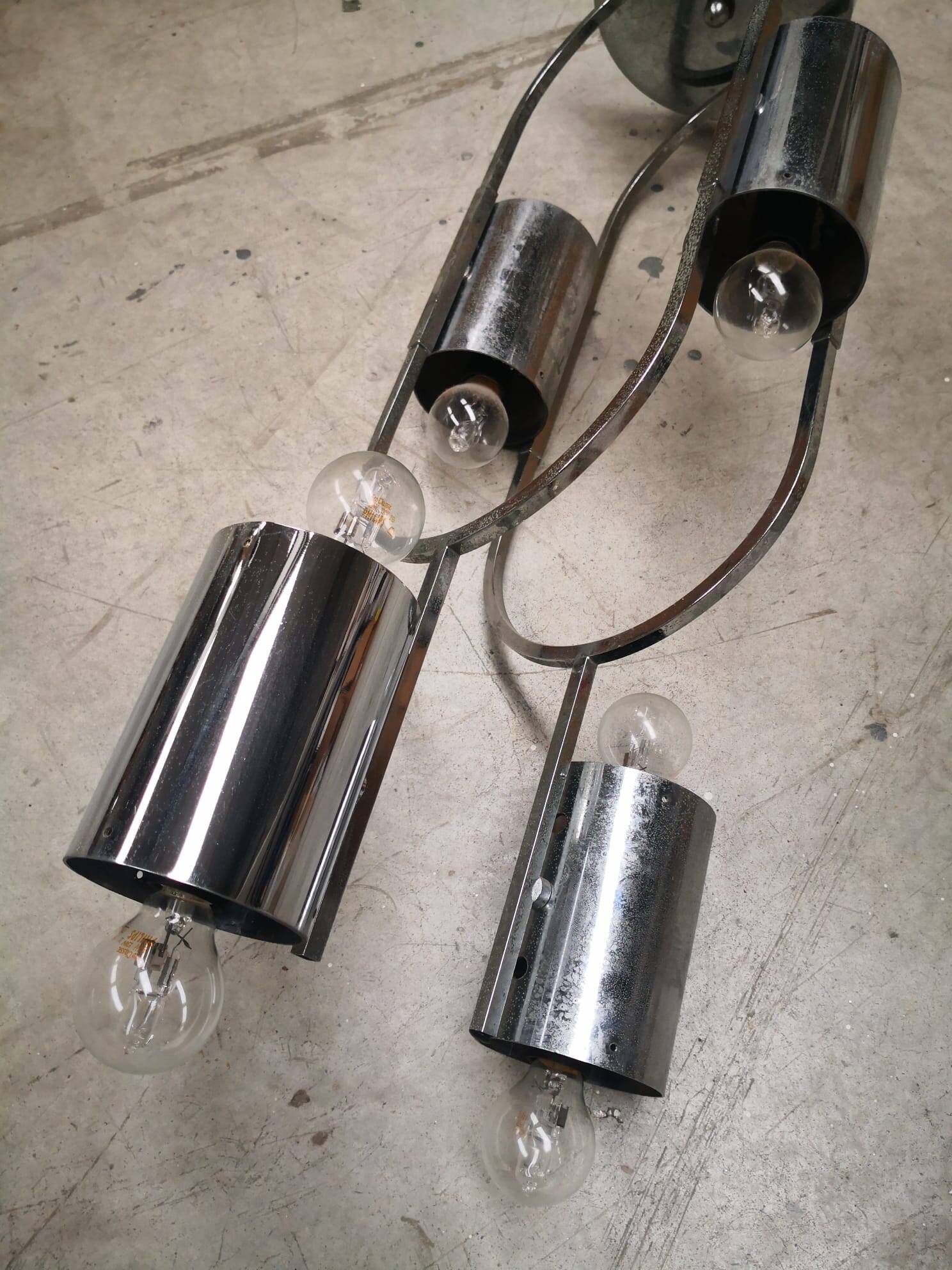 Murano Glass Chain Chandelier in Metal by Aldo Nason for Mazzega