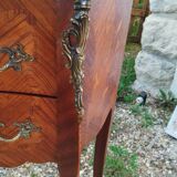 Antique Louis XV style chest of drawers with marble top