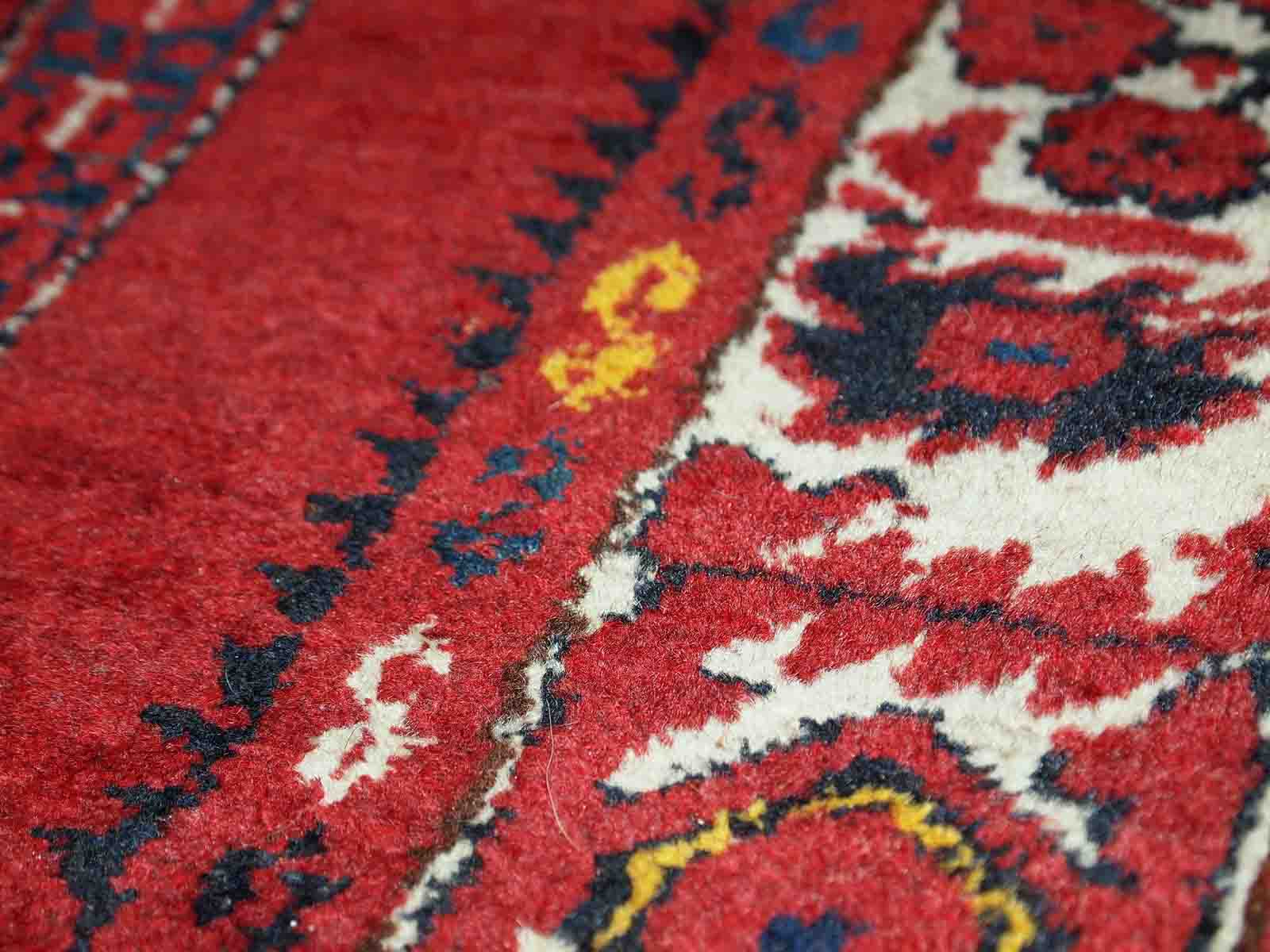 Old turkish carpet anatolian handmade 79cm x 112cm 1940s, 1c563