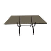 Vintage chrome glass desk