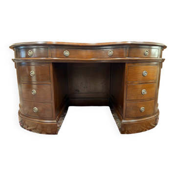 Bureau Chesterfield classique anglais en forme de rein