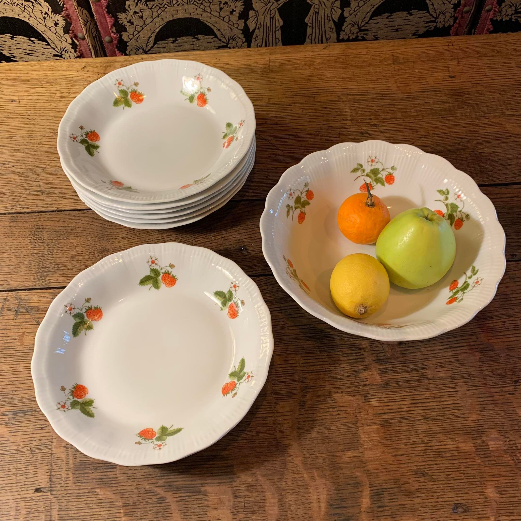Service à fruits en porcelaine