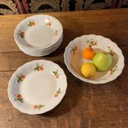Service à fruits en porcelaine