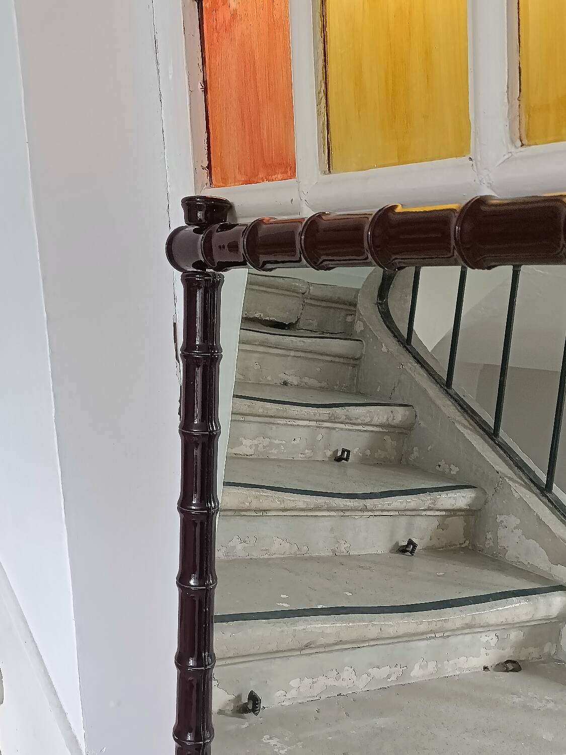 Vintage bamboo style mirror