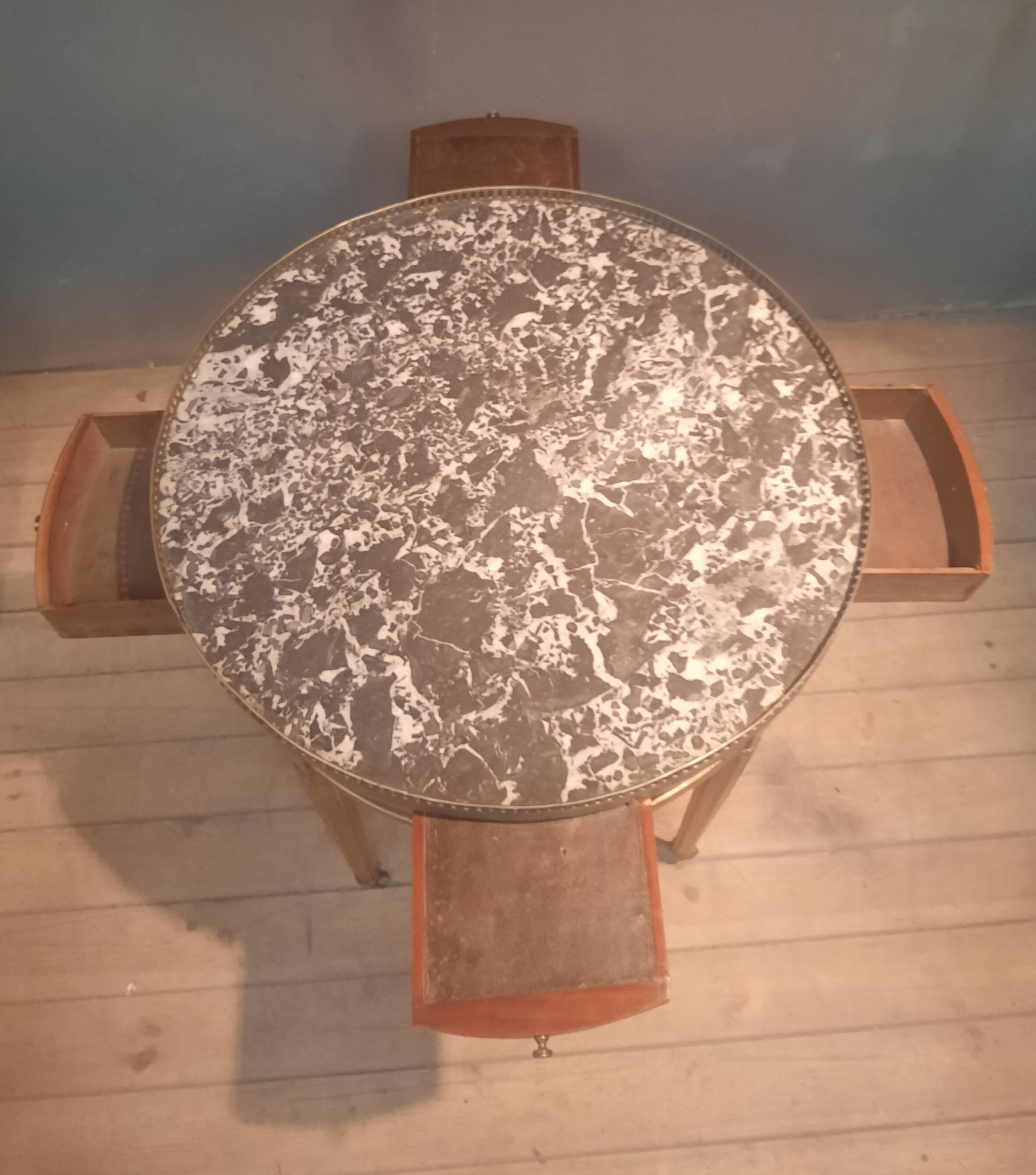 "Louis XVI style 'bouillotte' table"