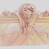 Pediment carved in walnut