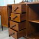 Art Deco mahogany sideboard – 4 drawers, 2 doors, beveled mirror, 1930s