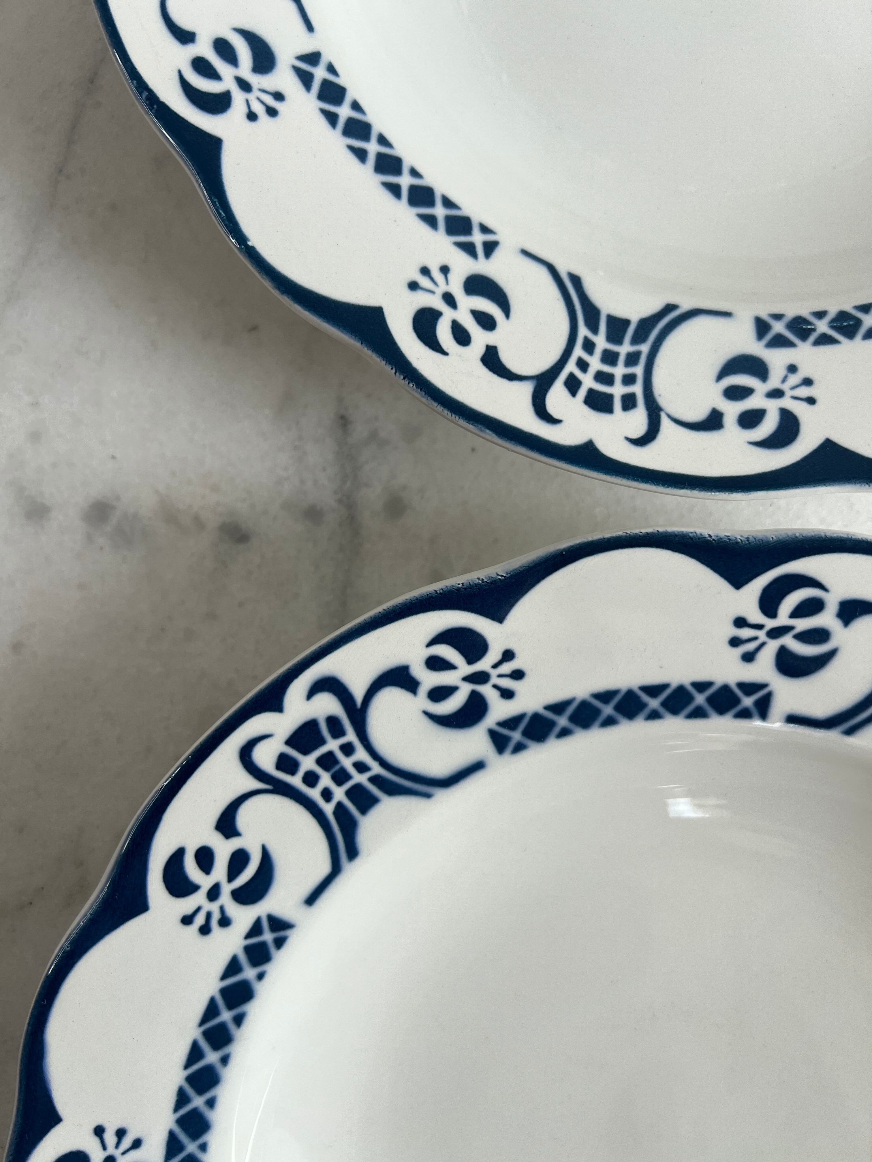 Set of 2 deep plates Marie Christine Sarreguemines