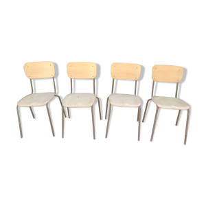 4 chaises vintage à