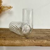 6 vintage twisted glasses
