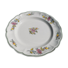 Half porcelain dish of Lunéville, Keller and Guérin, floral decoration.