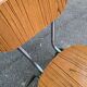 Vintage Chair 60s/70s Formica Wood Pattern & Chrome Legs