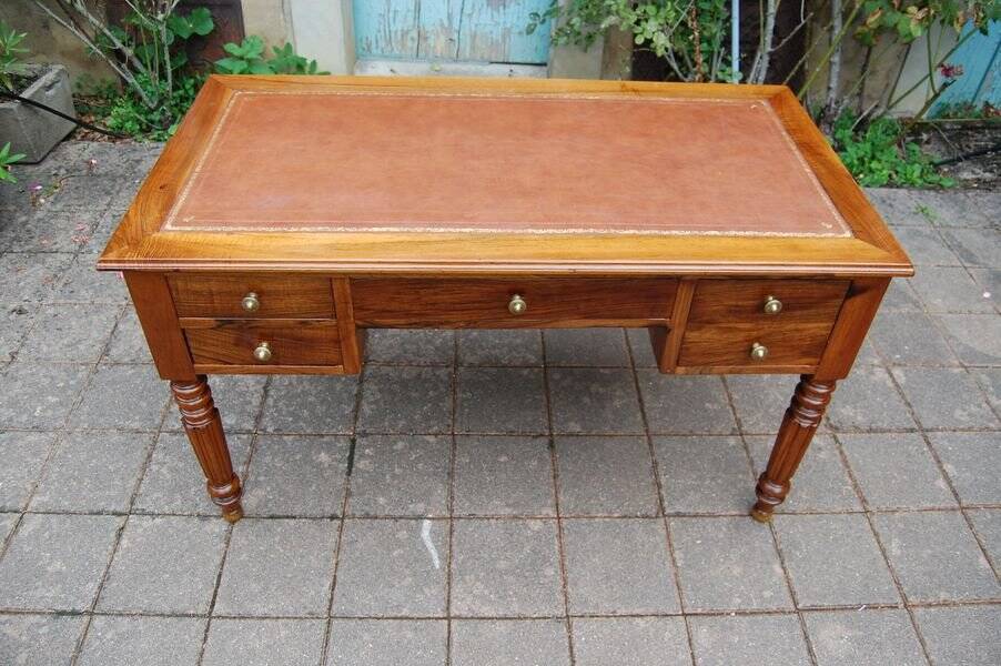 19th century Louis Philippe period walnut desk