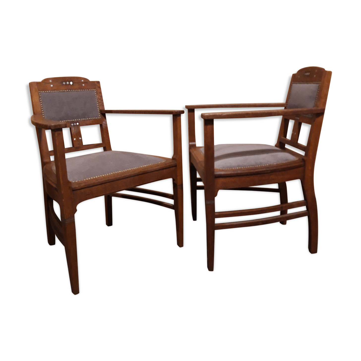 Paire d'anciens fauteuils Arts and Crafts