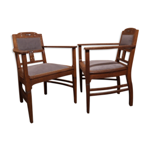 Paire d'anciens fauteuils Arts