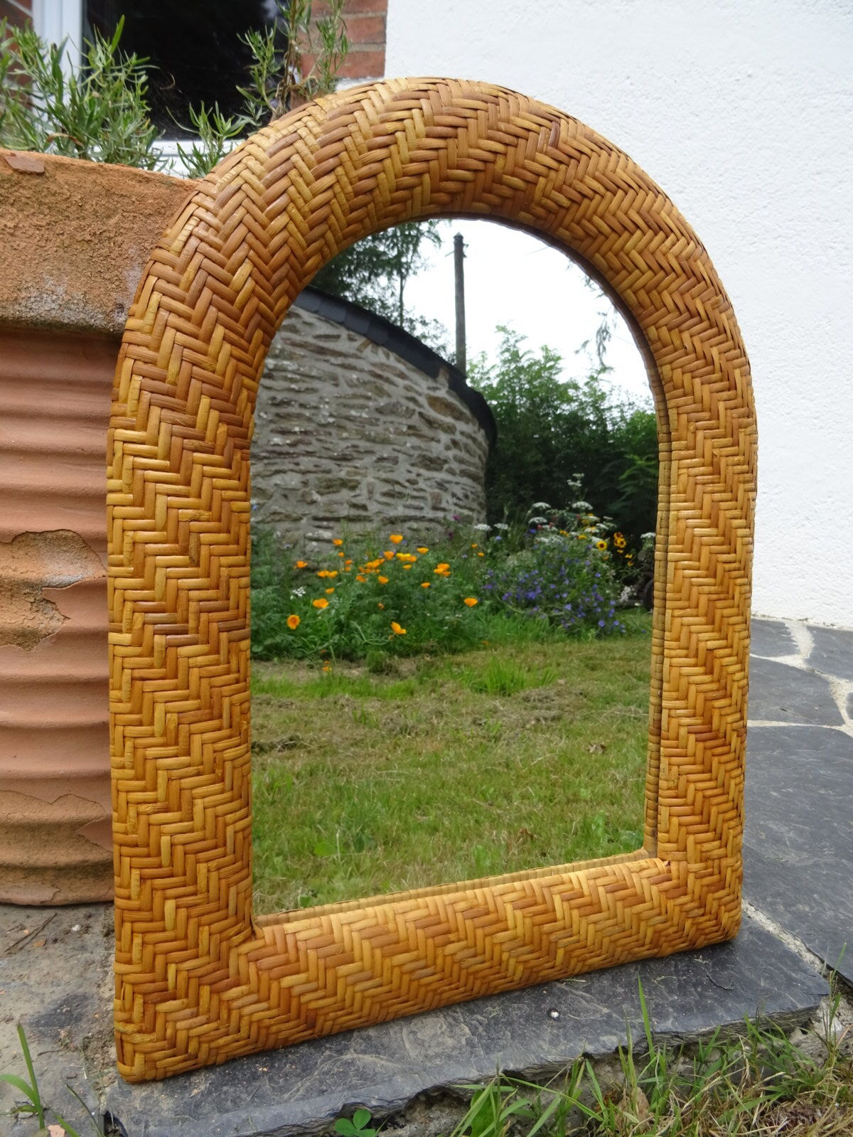 Rattan mirror 52 x 40 cm