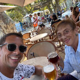 Habitat round table with glass top