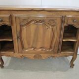 serving buffet in blond walnut