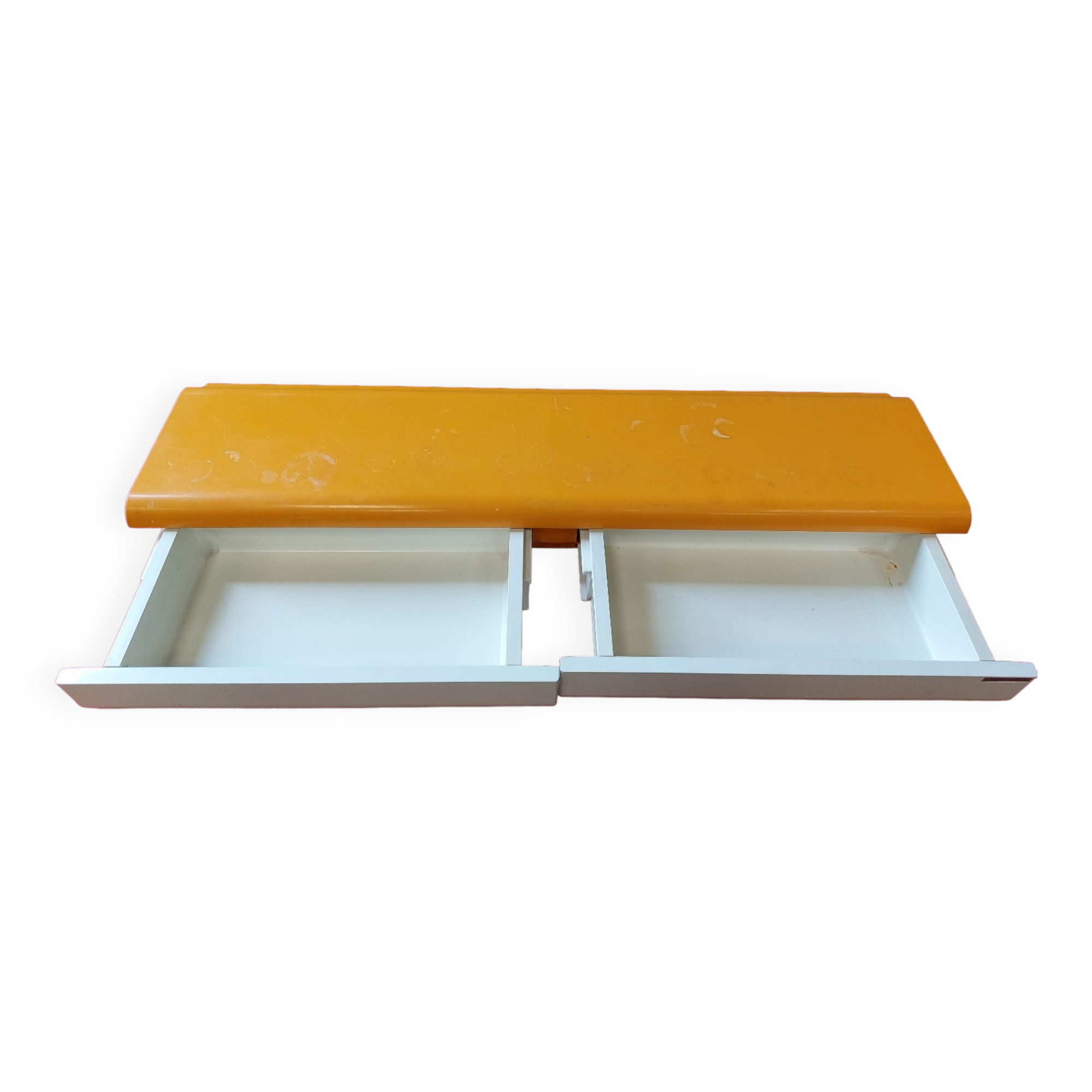 Vintage wall shelf with drawers