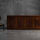 Architectural modernist sideboard, France, mid-20th century