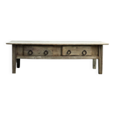 Coffee Table Spanish Farmhouse, Early 19th Century - Oak Table, Antique Tab