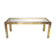 Chrome & brass glass table hollywood regency