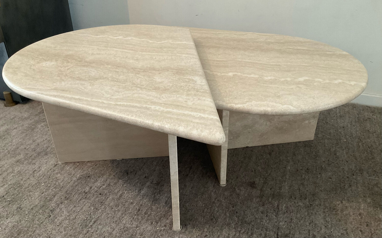 Travertine coffee table from the 70s-80s