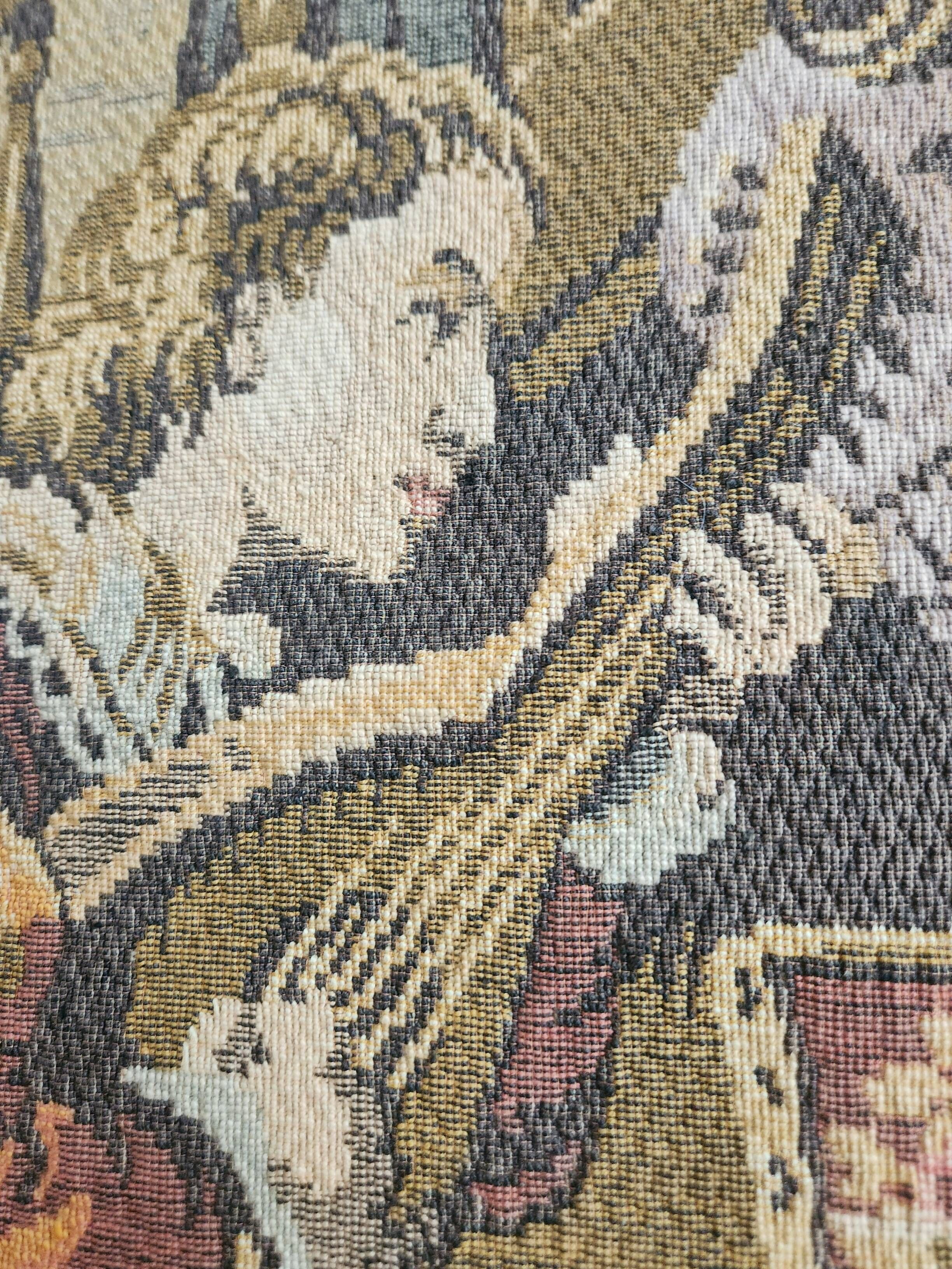 French wall tapestry Gobelin Tapestry "Jolly Men" "After Rembrandt"