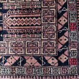 Tapis vintage fait main Baloutche 50x84 cm en laine - 1C1044