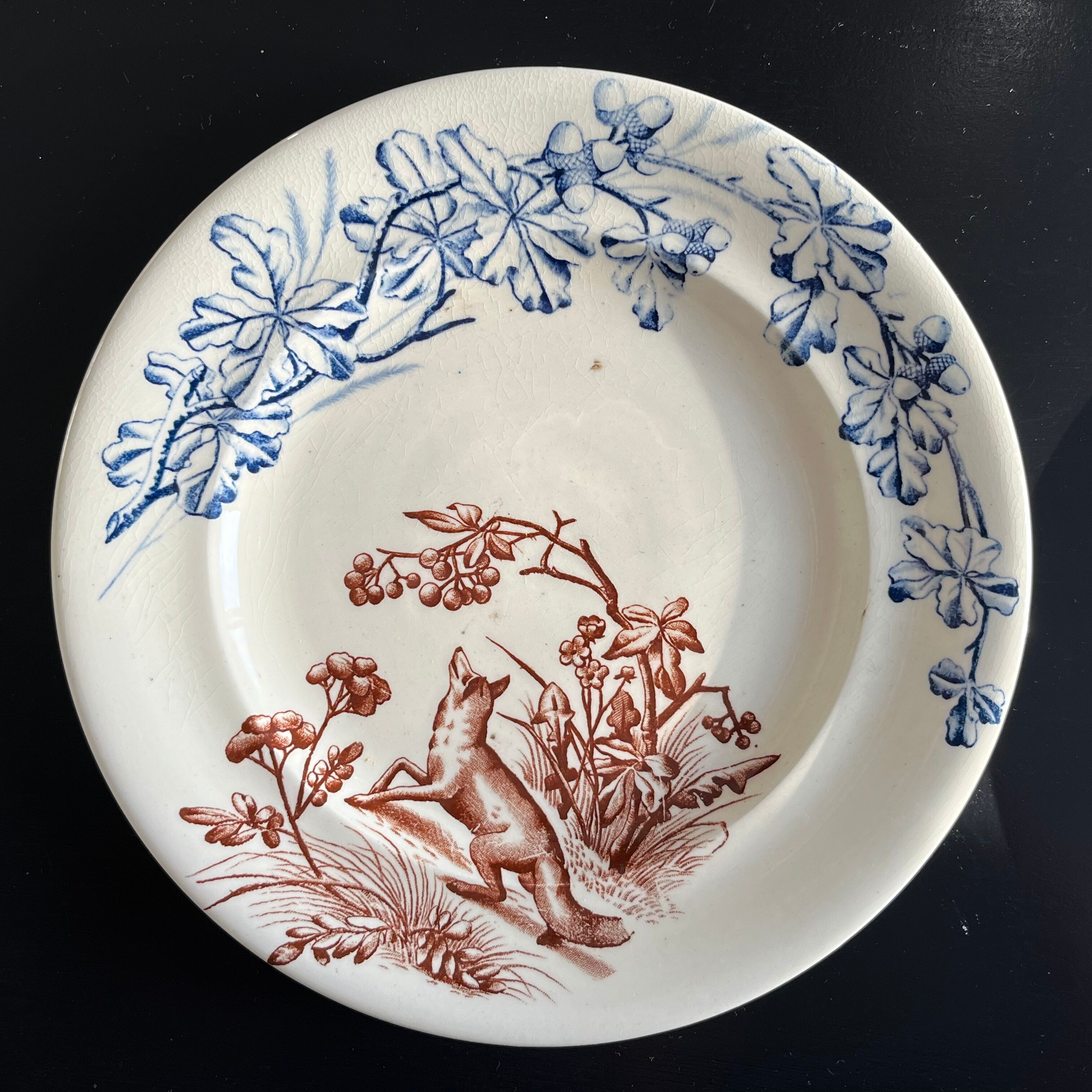 Series of 8 flat plates "Hunting"