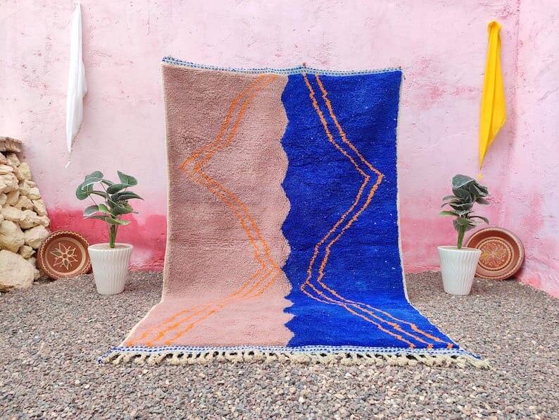 Handmade Beni Ouraine wool rug