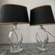 Pair of Saint Louis crystal lamps from the 1950s-60s.