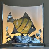 Lampe poisson signée vintage design années 50
