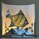 Fish lamp signed vintage design 50s