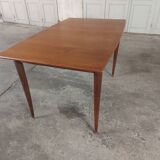 Scandinavian teak table with built-in extension