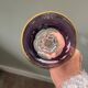 2 large cut and coloured Bohemian crystal glasses