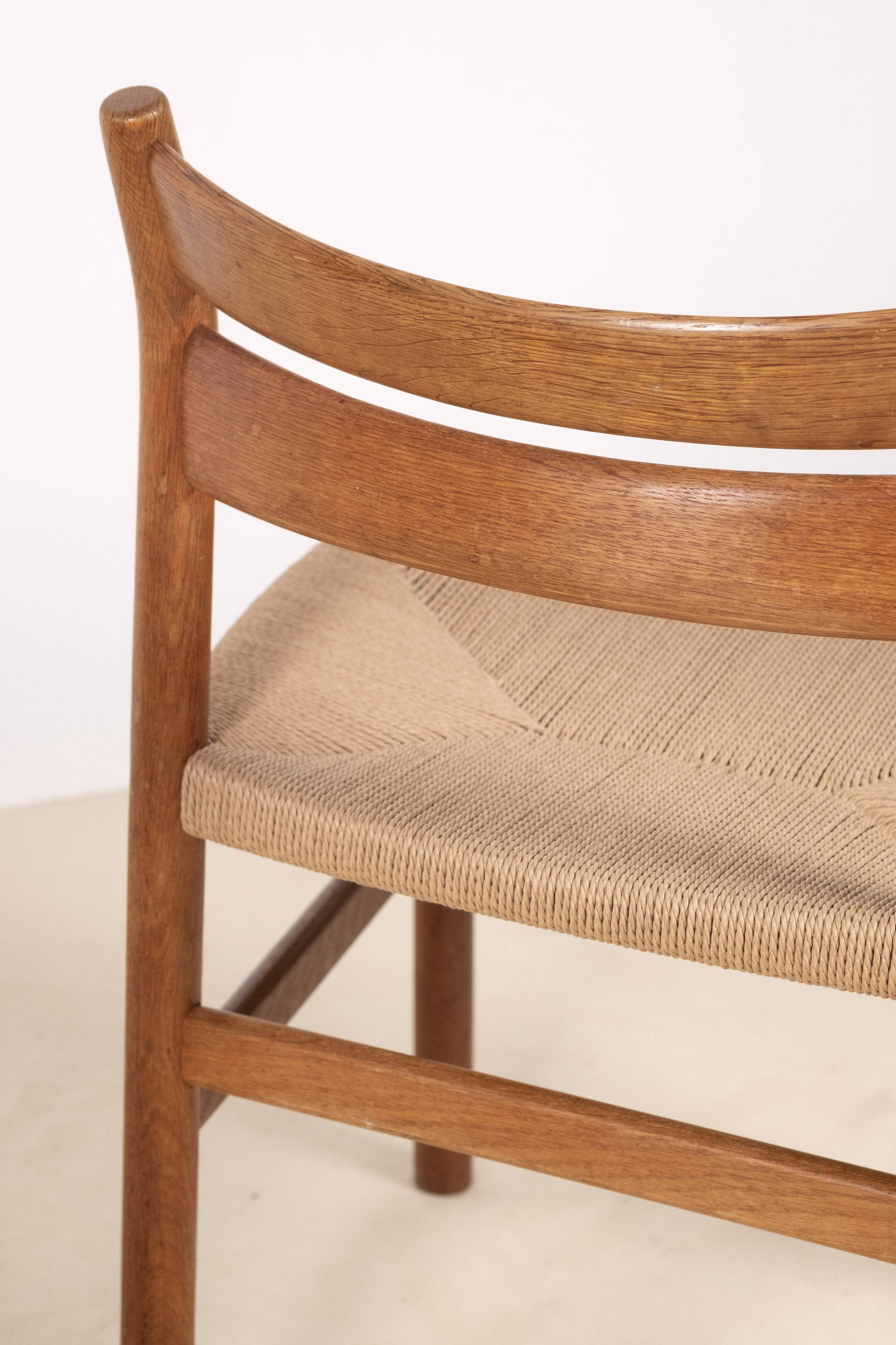 2x Børge Mogensen BM1 oak dining chairs, 1950s, Denmark